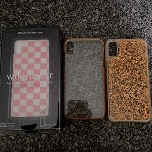 iphone xs max phone case bundle - includes wildflower and case mate!
